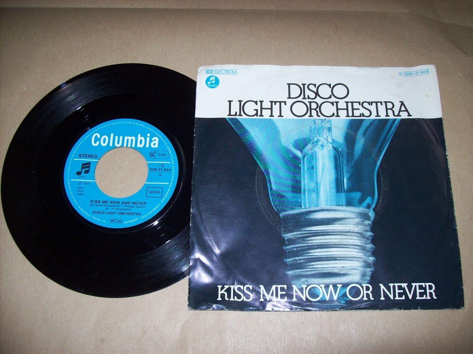 DISCO LIGHT ORCHESTRA KISS ME NOW OR NEVER / CLAUDINE COLUMBIA 1C 006 31 844