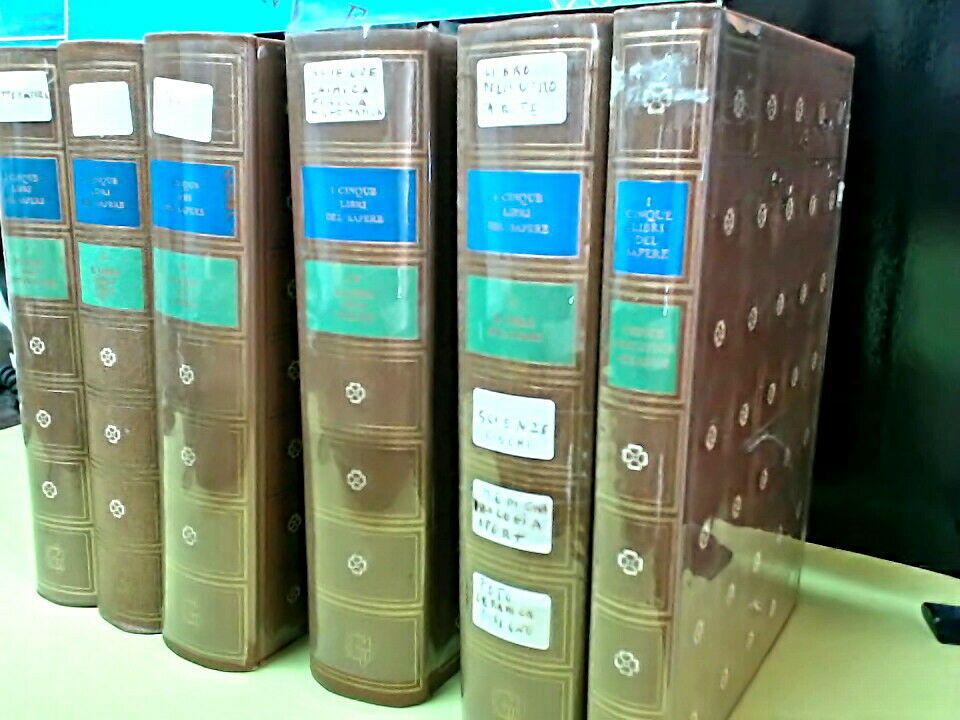 I CINQUE LIBRI DEL SAPERE GARZANTI 5 VOLUMI + INDICE 1952