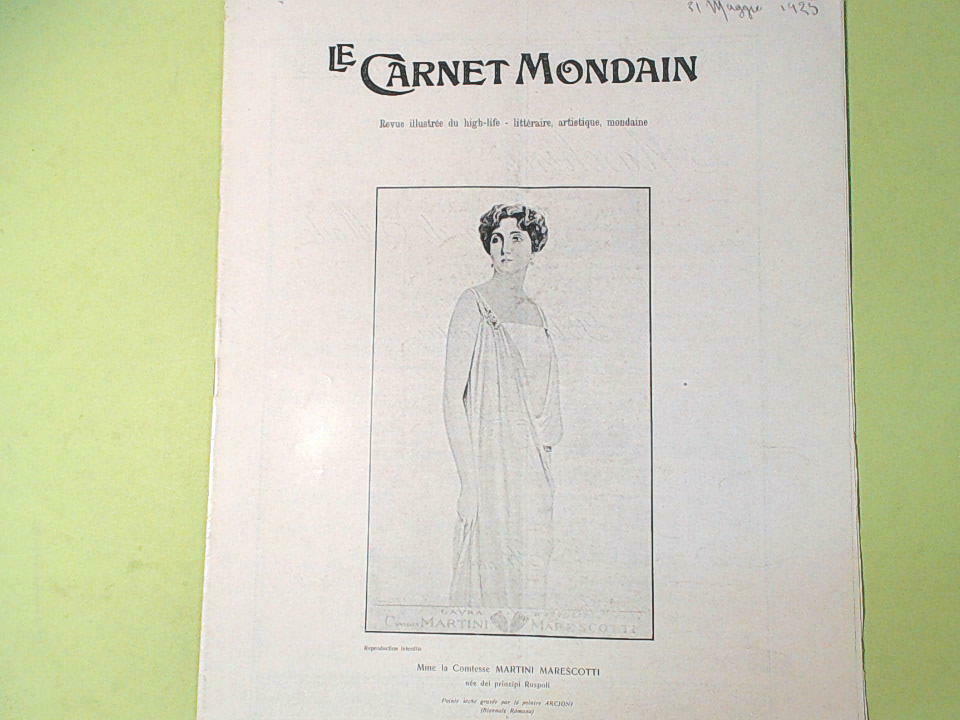 LE CARNET MONDAIN RIVISTA DEL CORPO DIPLOMATICO 31 MAI 1925 N 554