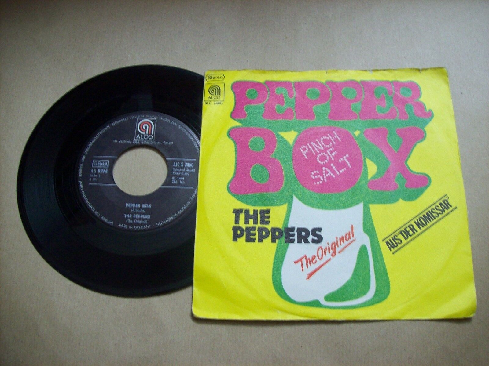 THE PEPPERS PINCH OF SALT / PEPPER BOX ALCO ALC S 2460 45 GIRI 1974