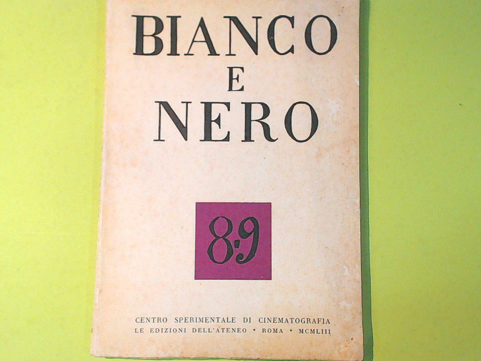 BIANCO E NERO AGOSTO SETTEMBRE 1953 N 8-9