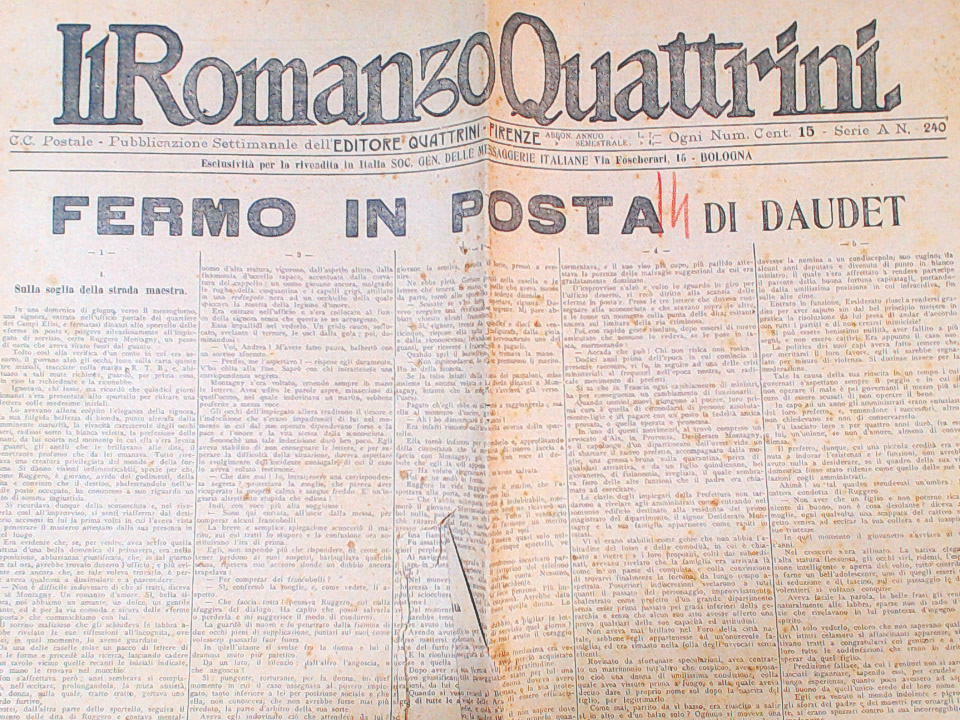 FERMO IN POSTA DAUDET IL ROMANZO QUATTRINI N 240 PRIMA PARTE