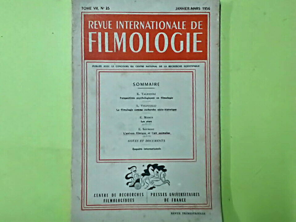 REVUE INTERNATIONALE DE FILMOLOGIE JANVIER MARS 1956
