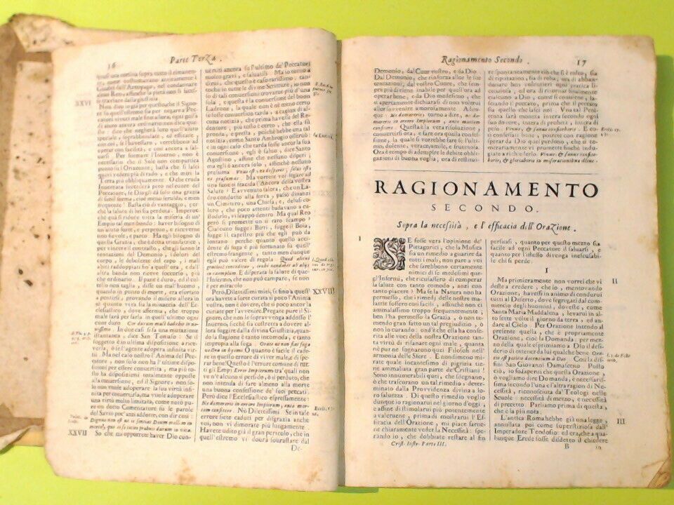 IL CRISTIANO INSTRUITO NELLA SUA LEGGE RAGIONAMENTI MORALI SEGNERI BAGLIONI 1687 - immagine 8