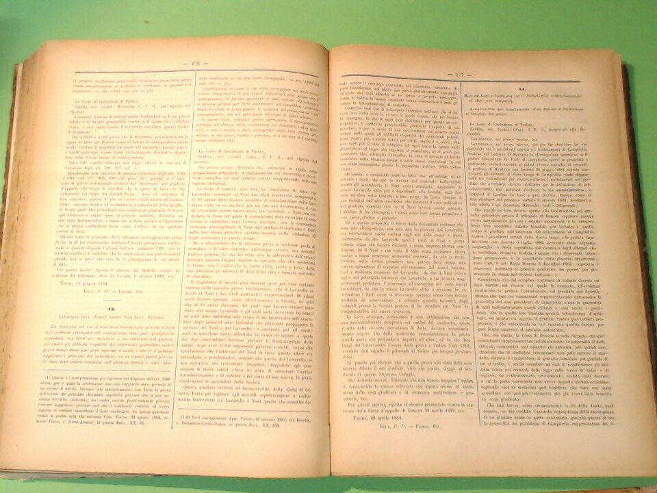 LA GIURISPRUDENZA COLLEZIONE DECISIONI CORTE CASSAZIONE TORINO 1884 - immagine 6