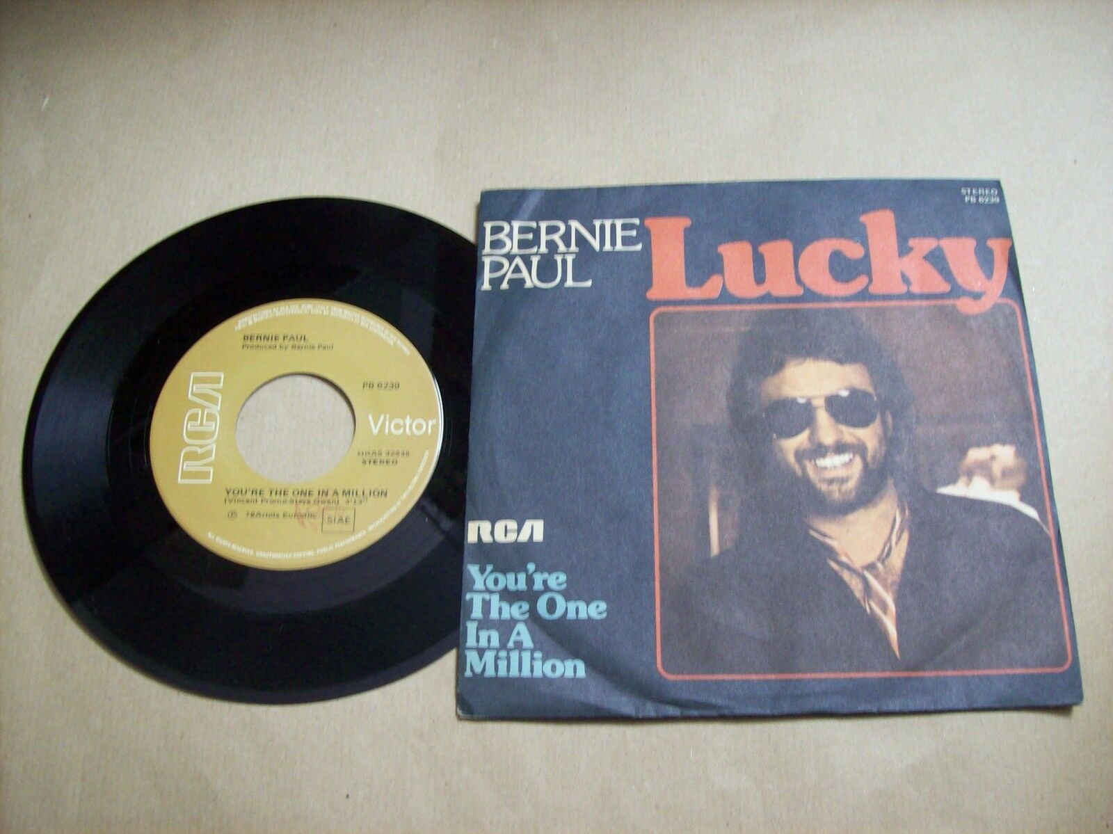 BERNIE PAUL LUCKY / YOU'RE THE ONE IN A MILLION RCA PB 6239 45 GIRI 1978