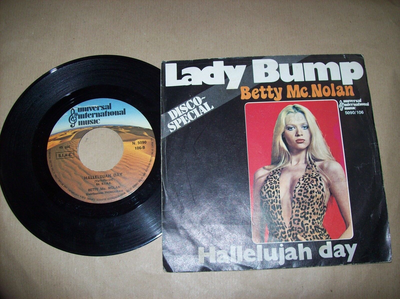 BETTY MC NOLAN LADY BUMP / HALLELUJAH DAY N 5090/106 45 GIRI