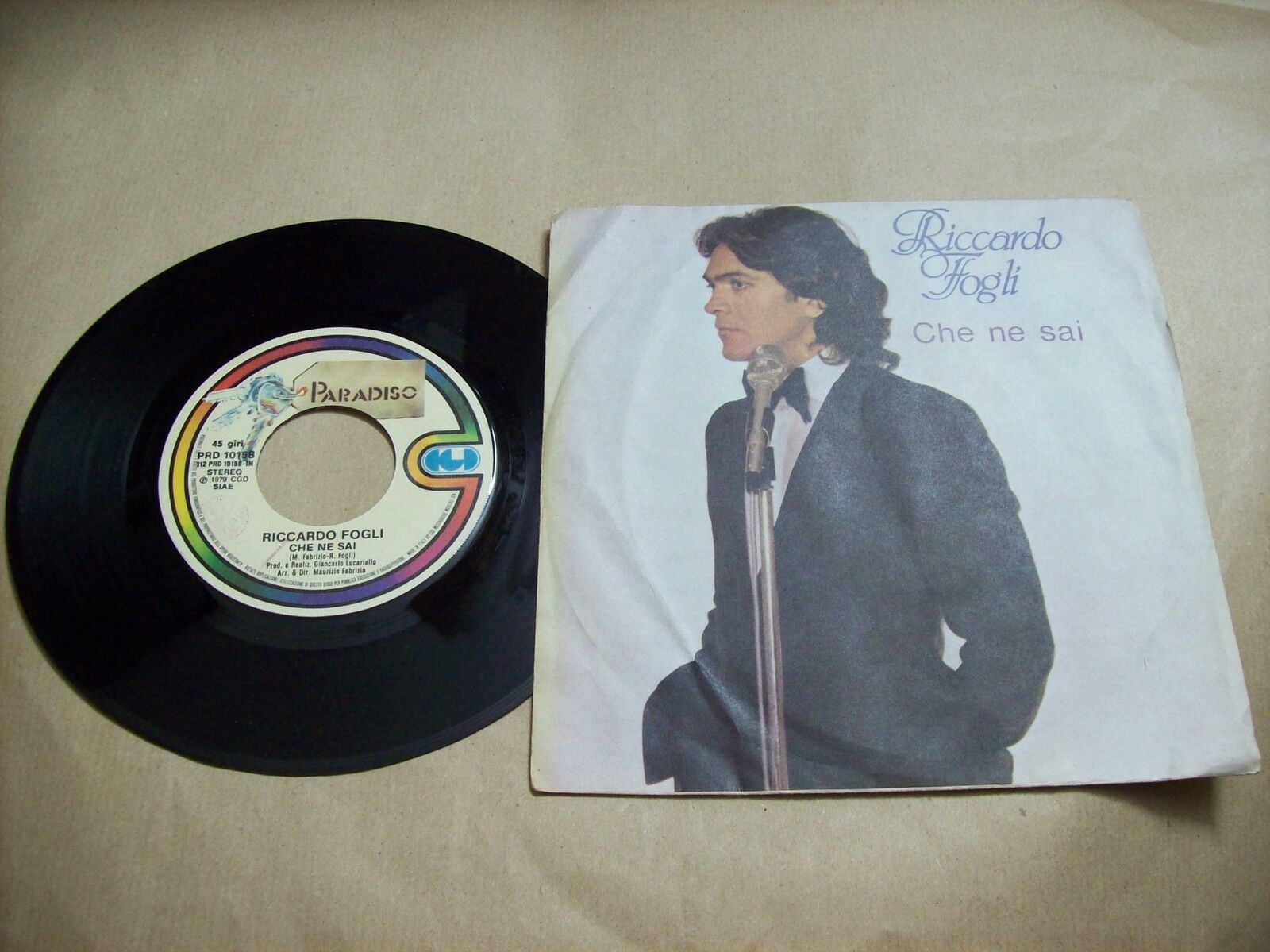 RICCARDO FOGLI CHE NE SAI / COME UNA VOLTA PARADISO PRD 10158 45 GIRI 1979