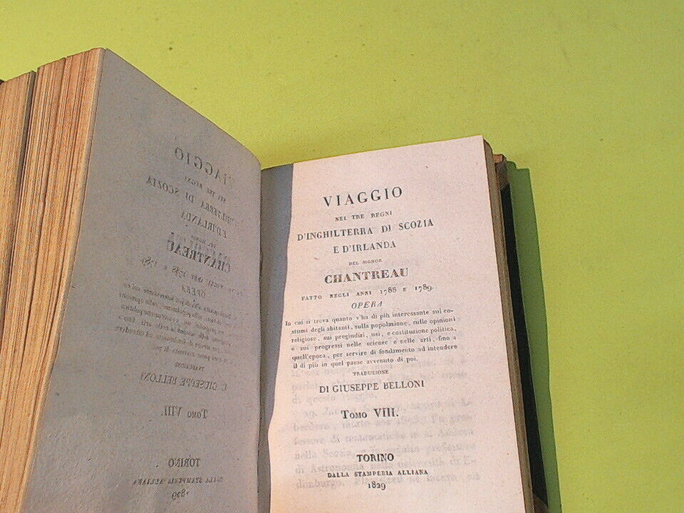 VIAGGIO INGHILTERRA SCOZIA IRLANDA CHANTREAU TOMO VI - VII -VIII ALLIANA 1829 - immagine 6