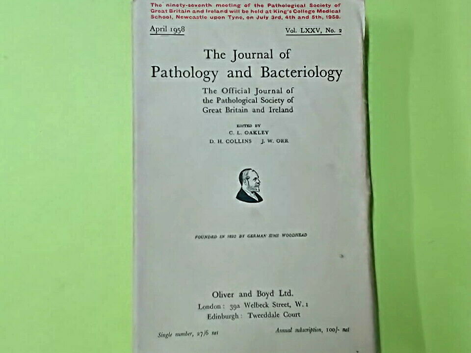 THE JOURNAL OF PATHOLOGY AND BACTERIOLOGY VOL LXXV N 2 JOCTOBER 1958
