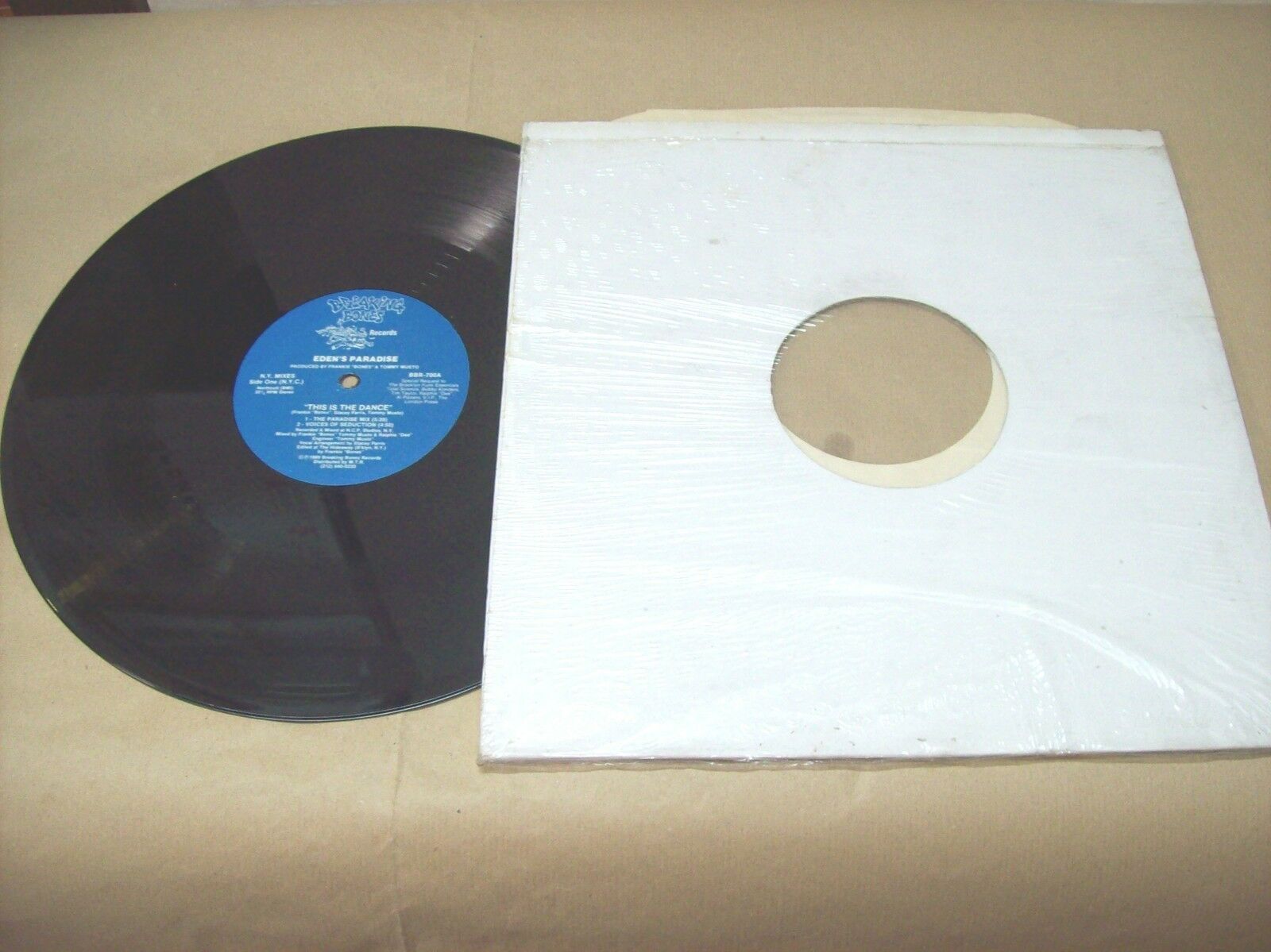 EDEN'S PARADISE THIS IS THE DANCE BREAKING BONE S RECORDS BBR 700 33 GIRI 1989