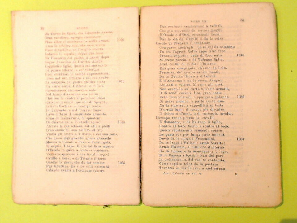 L'ENEIDE DI VIRGILIO VOL II TRADUZIONE DI ANNIBAL CARO TIPOGRAFIA SALESIANA 1888 - immagine 3