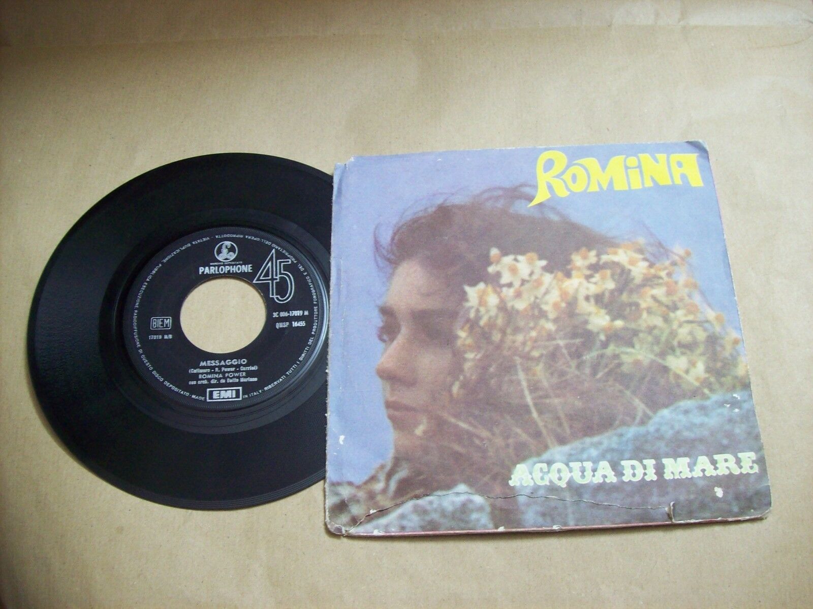 ROMINA ACQUA DI MARE/ MESSAGGIO PARLOPHONE 3C 006 17019 45 GIRI