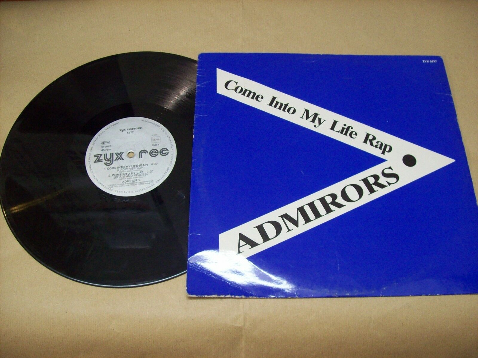 ADMIRORS COME INTO MY LIFE ZYX RECORDS 5877 45 GIRI 12 " 1988