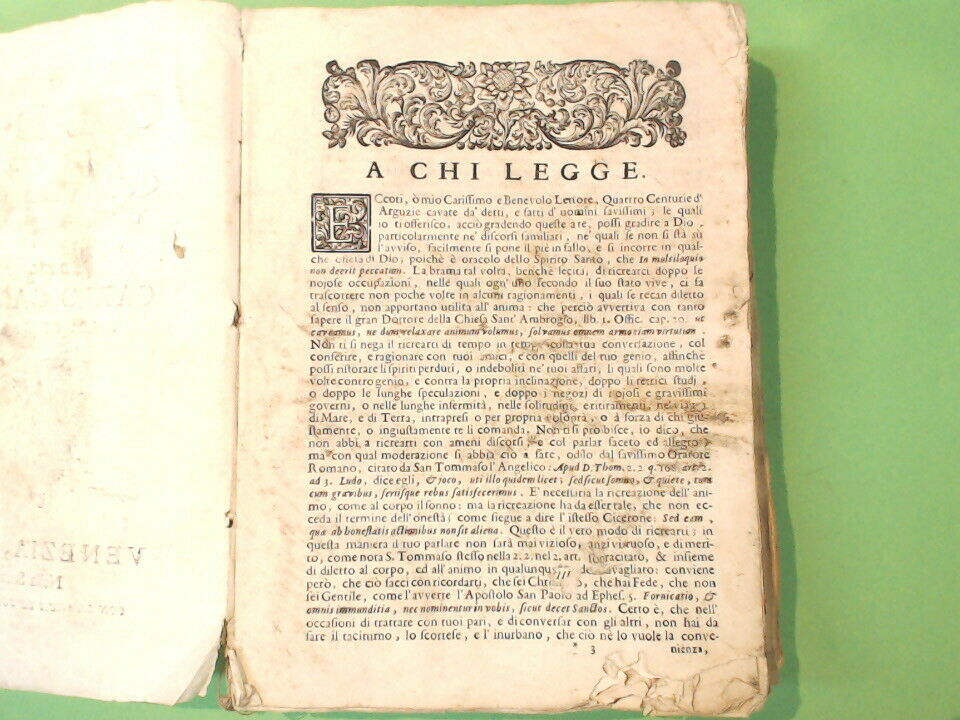 L'UTILE COL DOLCE PADRE CASALICCHIO STAMPERIA BAGLIONI 1733 - immagine 5