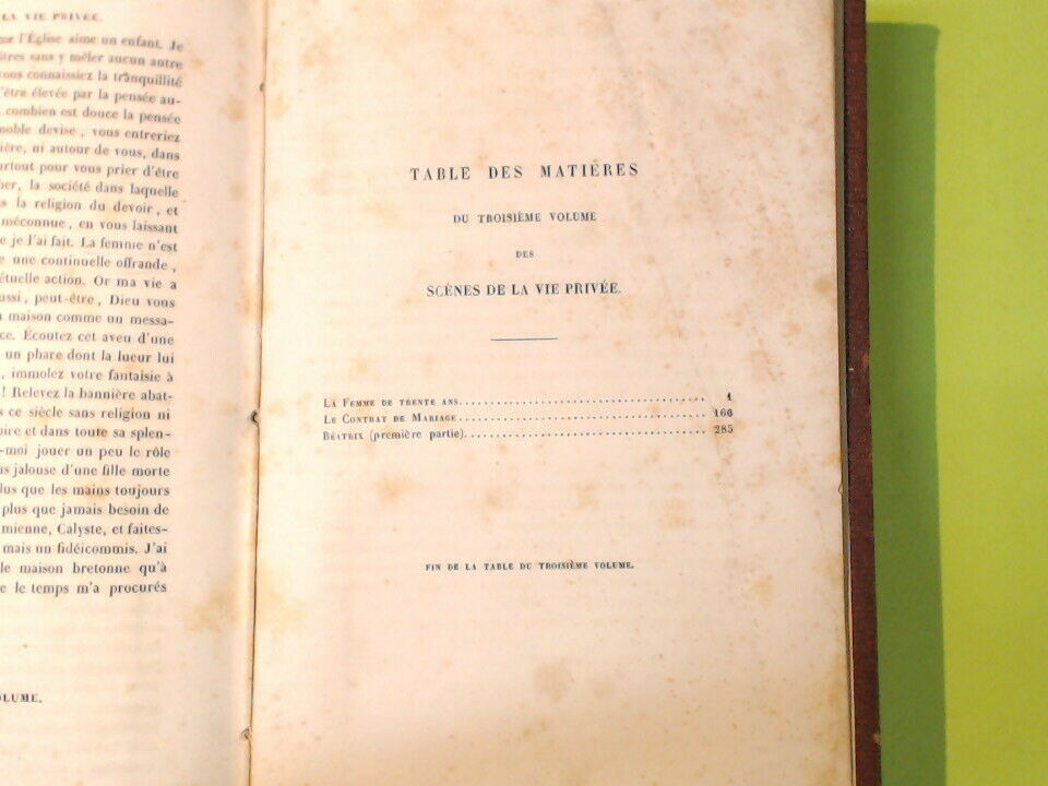 SCENES DE LA VIE PRIVEE TROISIEME VOLUME DE BALZAC - immagine 8