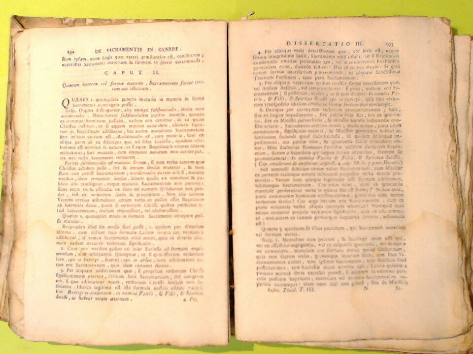 INSTITUTIONES THEOLOGICAE AUTORITATE ARCHIEPISCOPI LUGDUNENSIS TOMUS TERTII 1789 - immagine 6