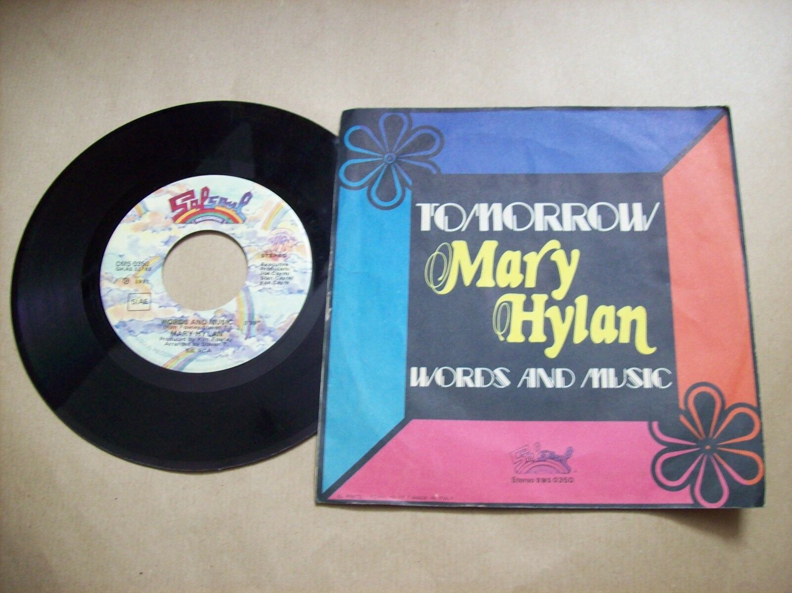 MARY HYLAN TOMORROW / WORDS AND MUSIC SALSOUL LRECORDS DMS 0350 45 GIRI 1977
