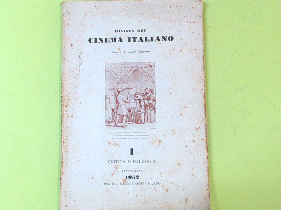 RIVISTA DEL CINEMA ITALIANO 1 SETTEMBRE 1952