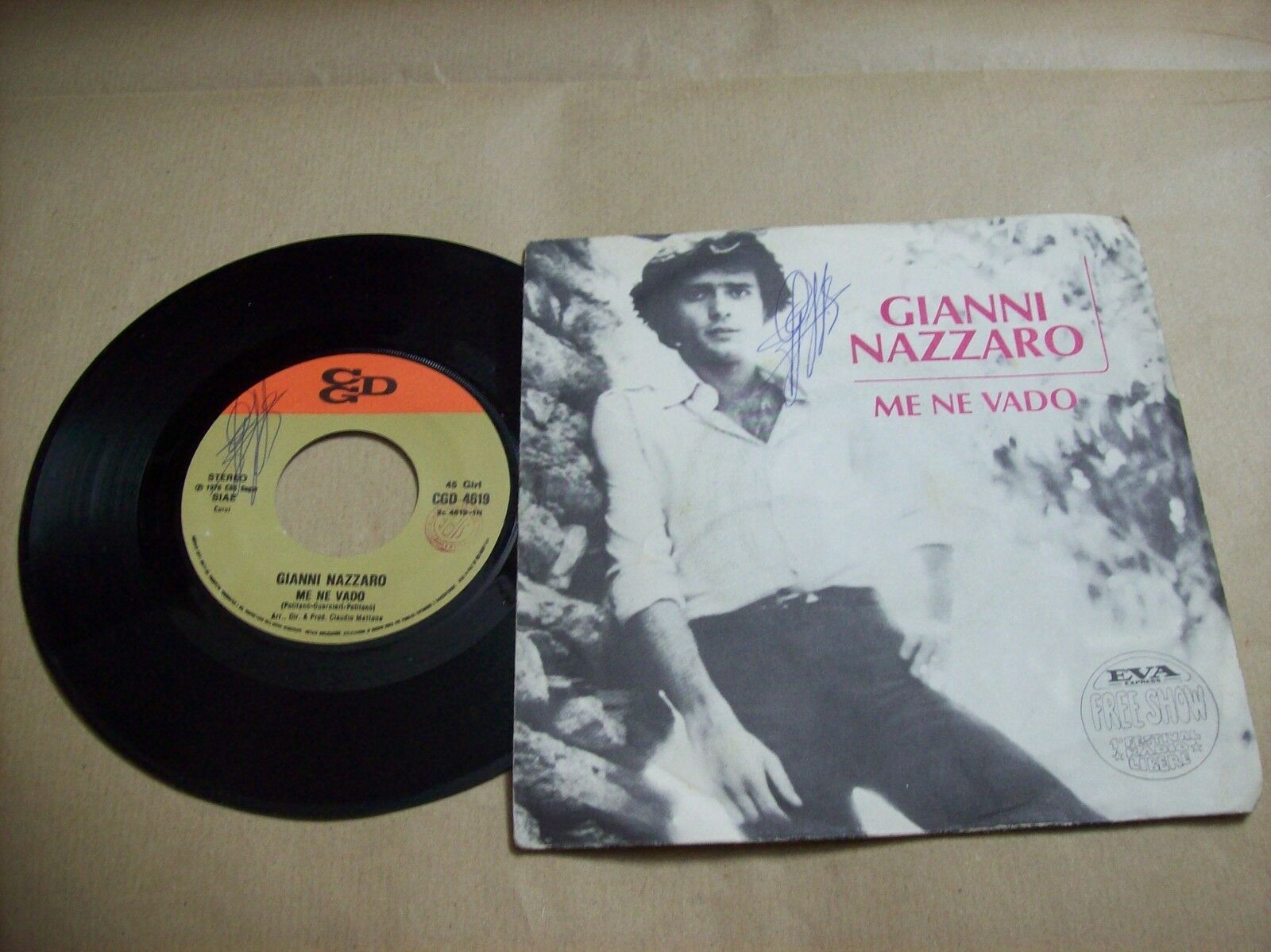 GIANNI NAZZARO ME NE VADO / DANCE BALLERINA DANCE CGD 4619 45 GIRI 1976