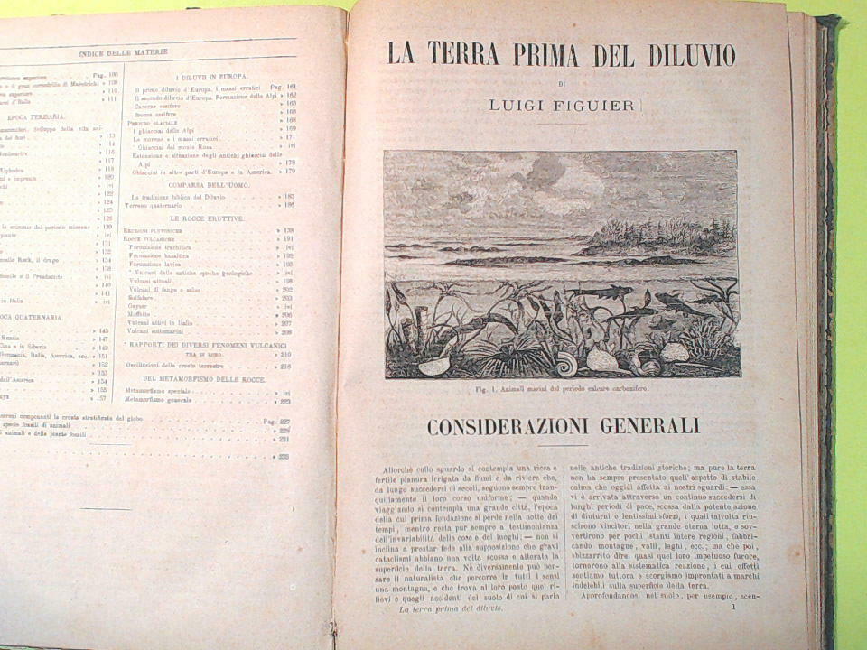 L'UOMO PRIMITIVO E LA TERRA PRIMA DEL DILUVIO FIGUIER TREVES 1872-1873 - immagine 4