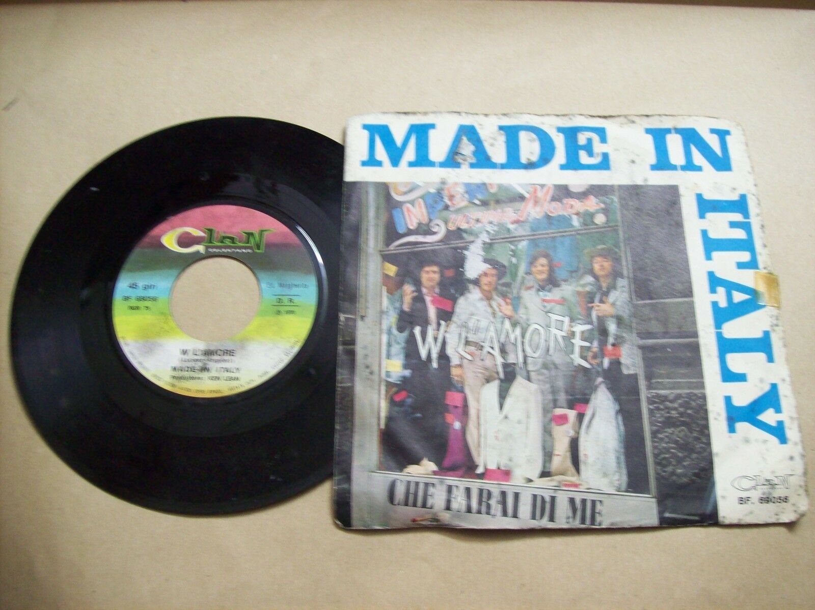 MADE IN ITALY CHA FARAI DI ME / W L'AMORE CLAN BF 69056 45 GIRI 1970