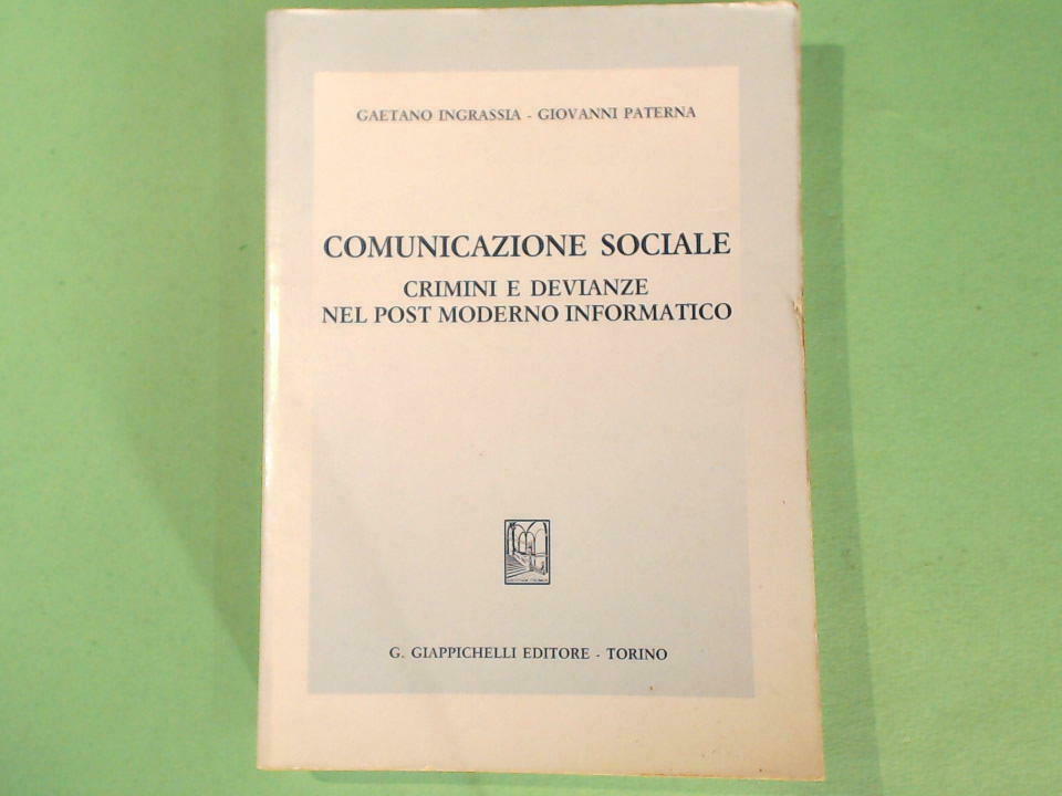 COMUNICAZIONE SOCIALE INGRASSIA PATERNA GIAPPICHELLI 1989