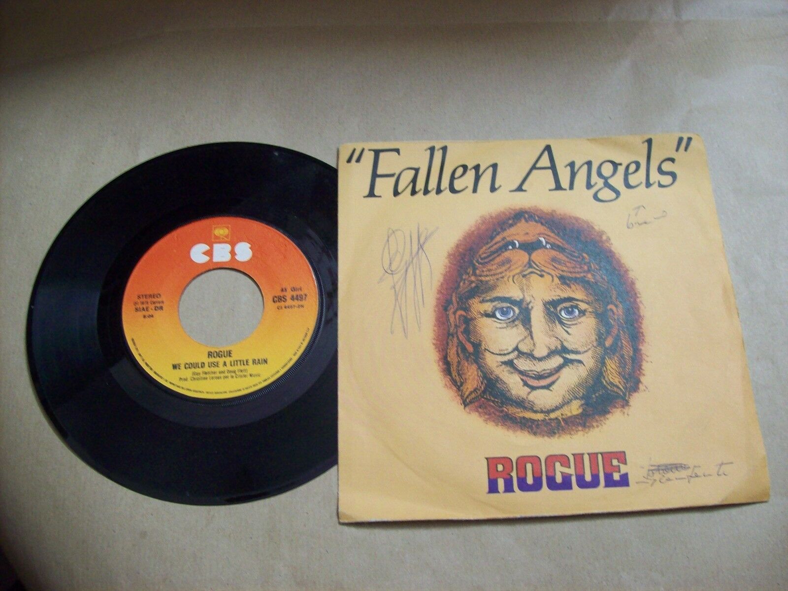 ROGUE FALLEN ANGELS / WE COULD USE A LITTLE RAIN CBS 4497 45 GIRI 1976